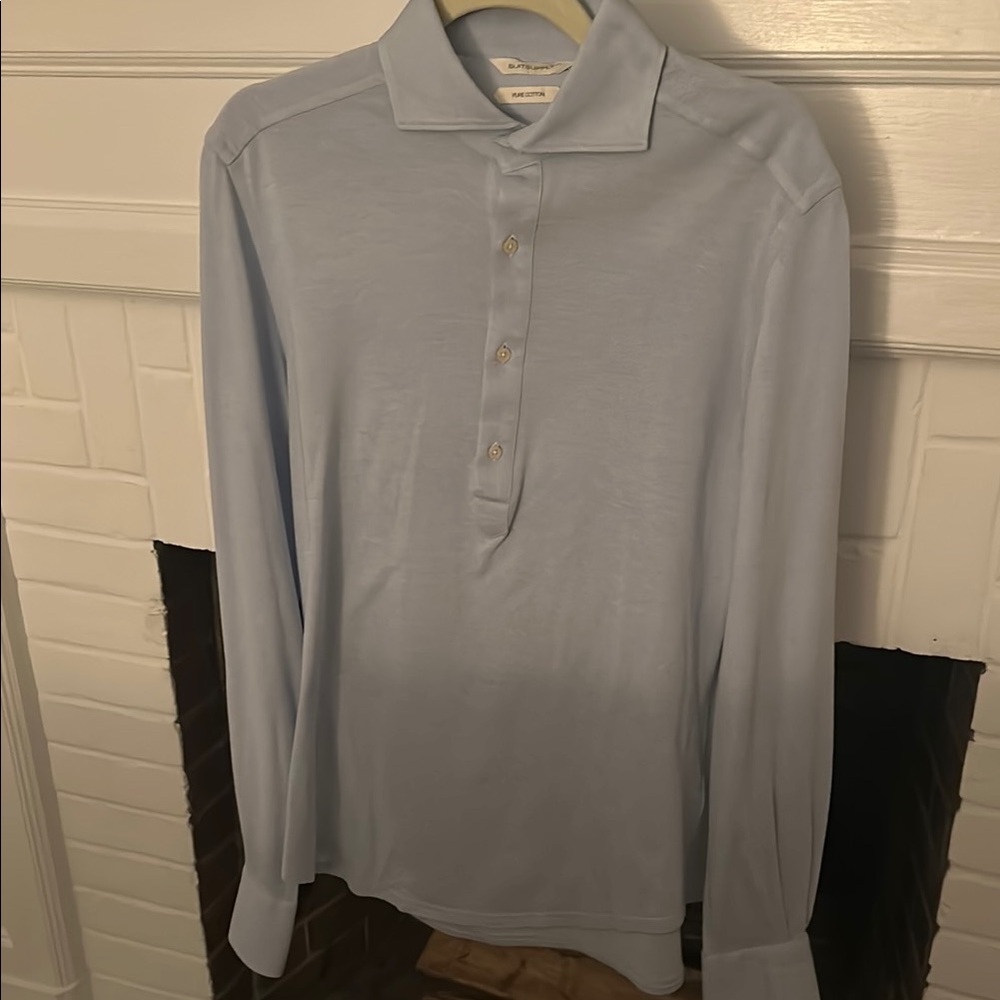 Suitsupply Blue Casual Button Down Shirt for Effortless Style